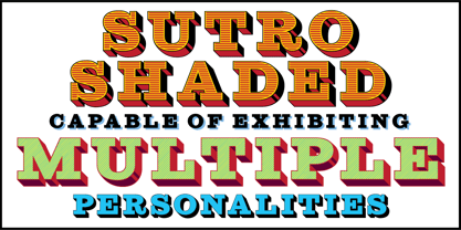 Sutro Shaded Font Poster 3