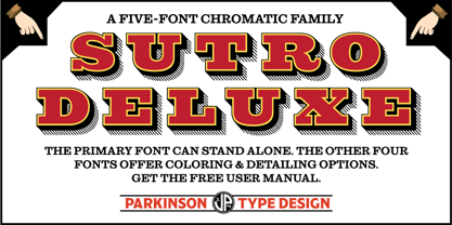 Sutro Deluxe Font Poster 7