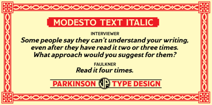 Modesto Text Font Poster 2