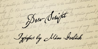 Brev Script Font Poster 1