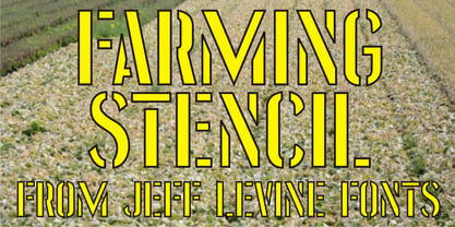 Farming Stencil JNL Font Poster 1