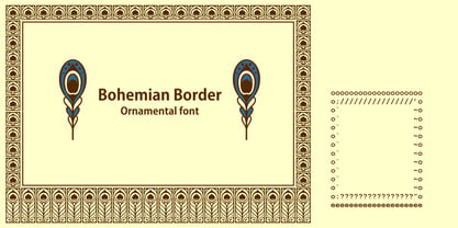 Bohemian Border Font Poster 5