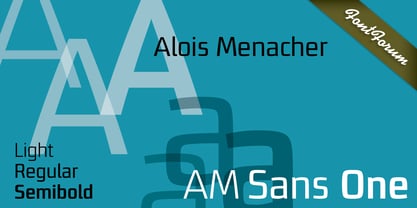 AM Sans One Font Poster 1