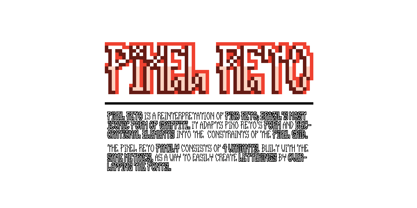 Pixel Reto Fuente Póster 1