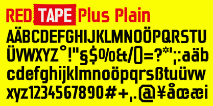Red Tape Plus Font Poster 3