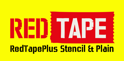 Red Tape Plus Font Poster 2
