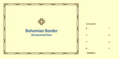 Bohemian Border Font Poster 4