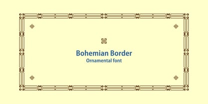 Bohemian Border Font Poster 3