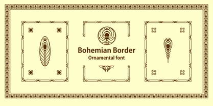 Bohemian Border Font Poster 2