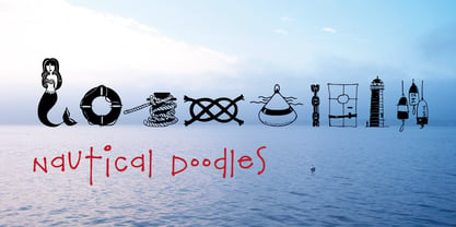 Nautical Doodles Font Poster 3