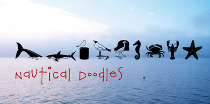 Nautical Doodles Font Poster 2