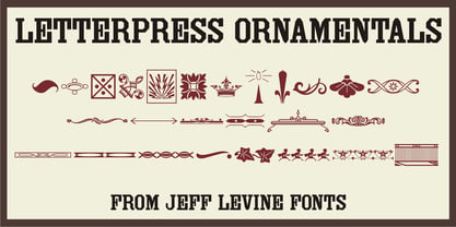 Letterpress Ornamentals JNL Fuente Póster 1