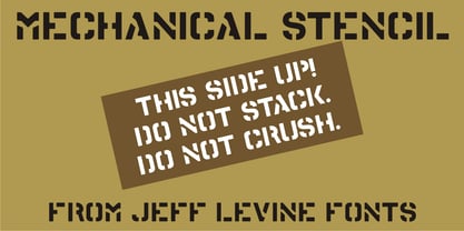 Mechanical Stencil JNL Font Poster 1