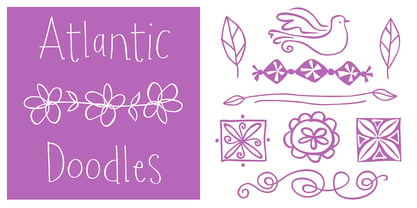 Atlantic Doodles Font Poster 5