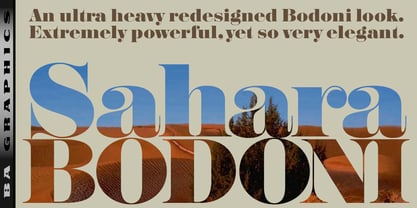 Sahara Bodoni Font Poster 1