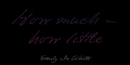 Emily In White Font Poster 8