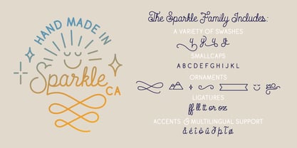 Sparkle Script Font Poster 3