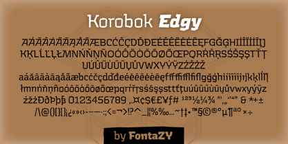 Korobok Edgy Font Poster 2