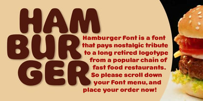 Hamburger Font BF Font Poster 1
