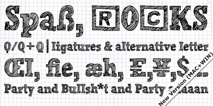 Hand Scribble Sketch Rock Font Poster 6
