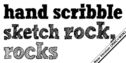 Hand Scribble Sketch Rock Font Poster 4