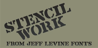 Stencil Work JNL Font Poster 1