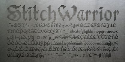 Stitch Warrior Font Poster 2