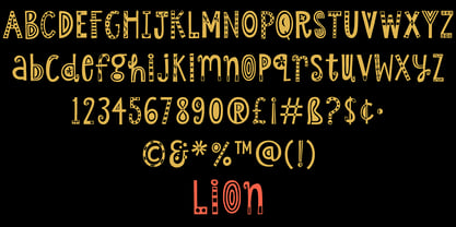 Lion Font Poster 3