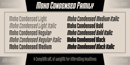 Moho Condensed Font Poster 8
