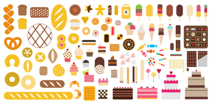 Bread And Confectionery Font Poster 1