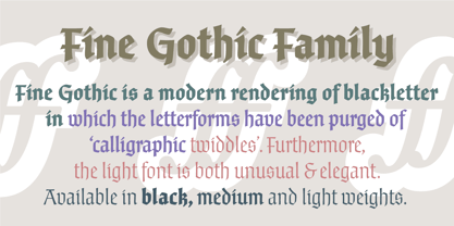 Fine Gothic Fuente Póster 1