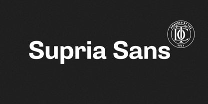 Supria Sans Police Poster 1