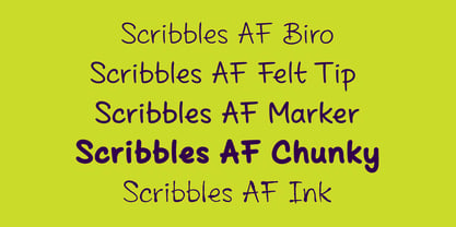 Scribbles AF Font Poster 1