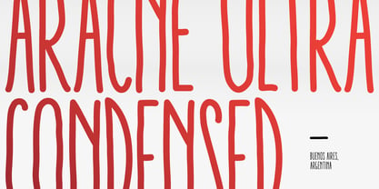 Aracne Ultra Condensed Font Poster 1