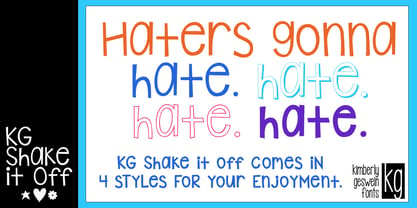 KG Shake It Off Font Poster 2