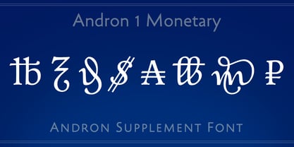 Andron 1 Monetary Font Poster 1