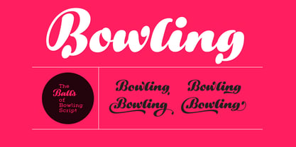 Bowling Script Font Poster 48