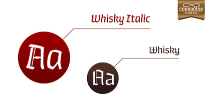 Whisky Italics Fuente Póster 2