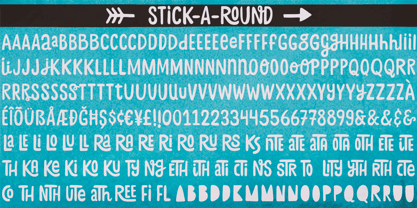 Stick-A-Round Font Poster 12