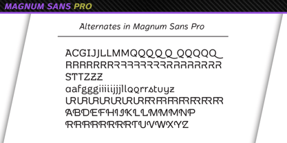 Magnum Sans Pro Fuente Póster 8