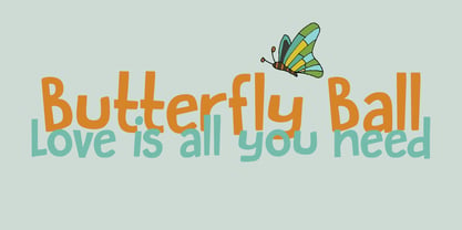 Butterfly Ball Font Poster 1