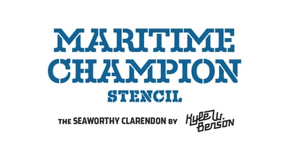 Maritime Champion Stencil Font Poster 1
