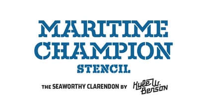 Maritime Champion Stencil Fuente Póster 1