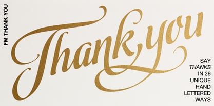 FM Thank You Font Poster 1