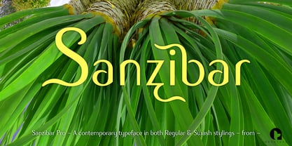 Sanzibar Pro Font Poster 2