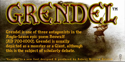 Grendel Regular Font Poster 4