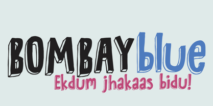 Bombay Blue Font Poster 1