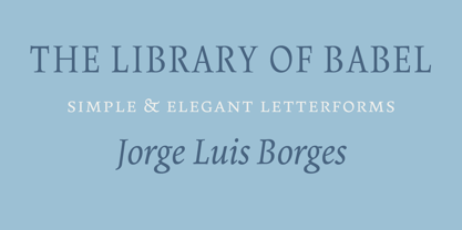 Borges Font Poster 2