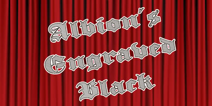 Albion's Engraved Black Font Poster 4