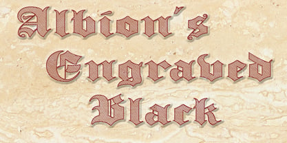 Albion's Engraved Black Font Poster 1